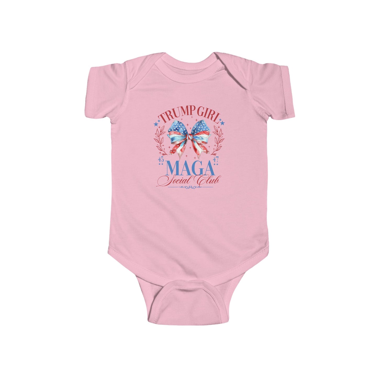 Preppy Social Club Style Trump Girl Infant Onesie, Baby Bodysuit, Conservative Baby Clothing, Republican Baby Outfit, Political Baby Gift