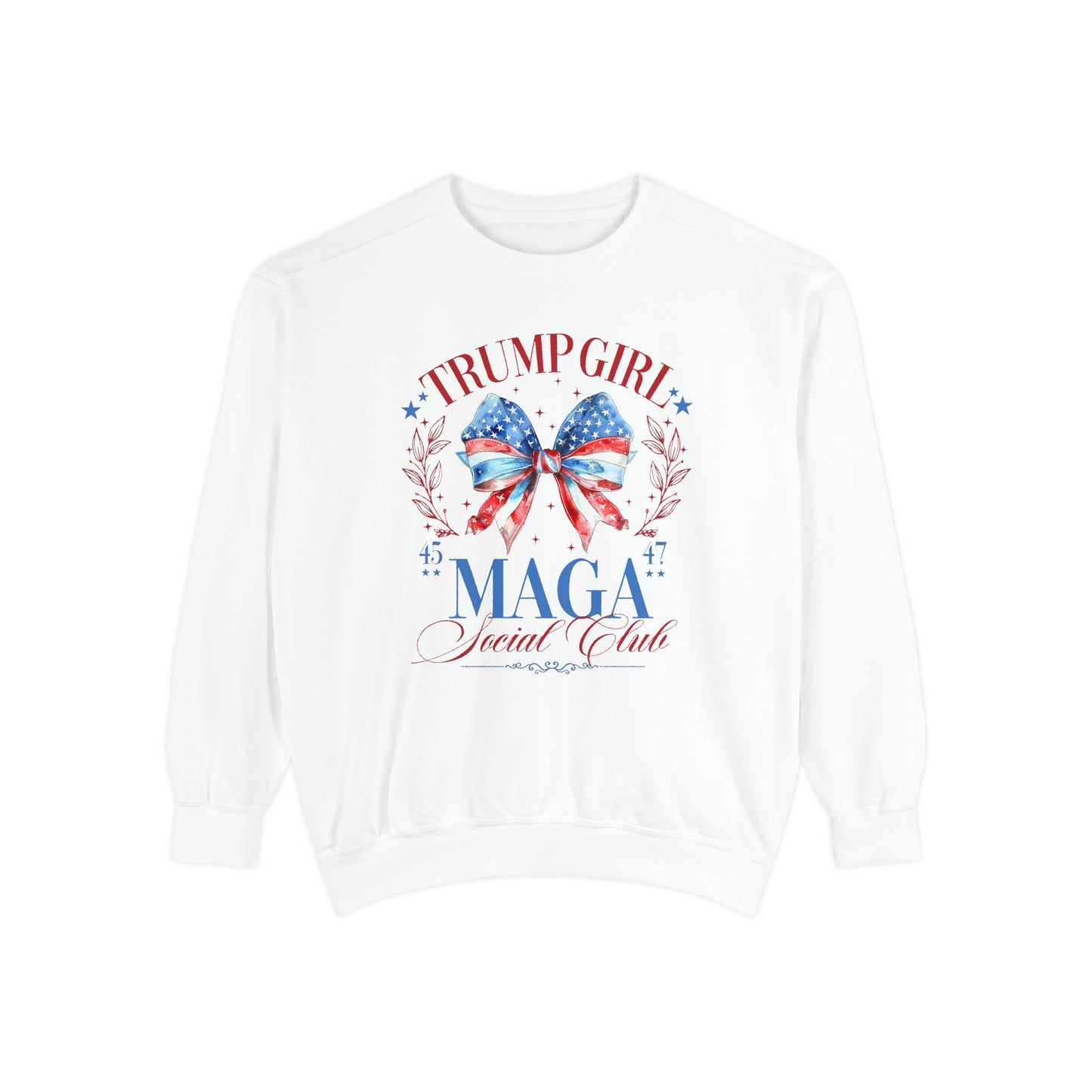 Trump Girl MAGA Social Club Comfort Colors Crewneck Sweatshirt, Gifts for Trump Supporters, Trump Shirt, Trump t-shirt, Trendy Sweatshirt