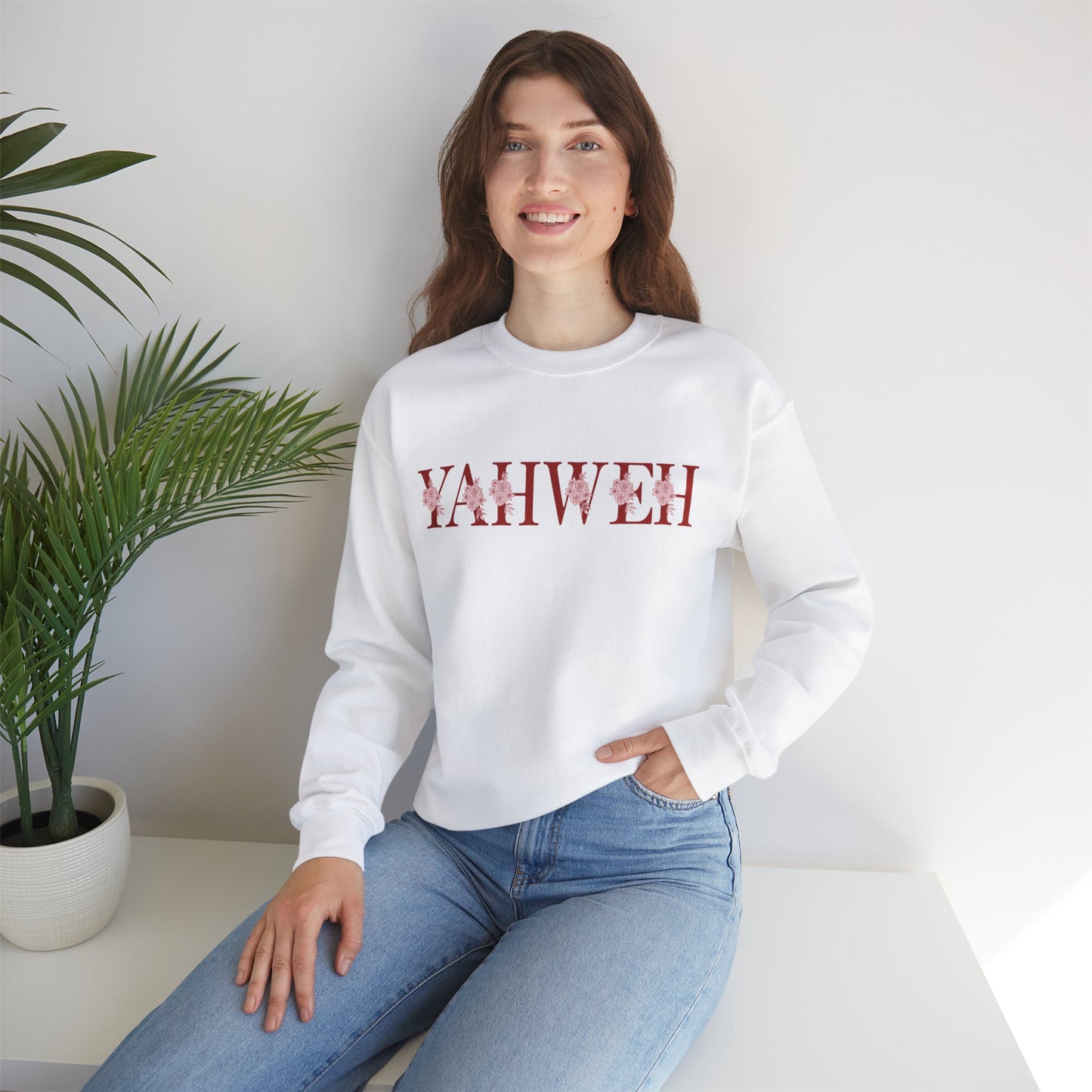 Yahweh Sweatshirt, YHWH Sweatshirt, Name of God Sweatshirt, YHVH Crewneck, Jehovah Sweater, Hebrew Name of God, messianic Jewish sweatshirt