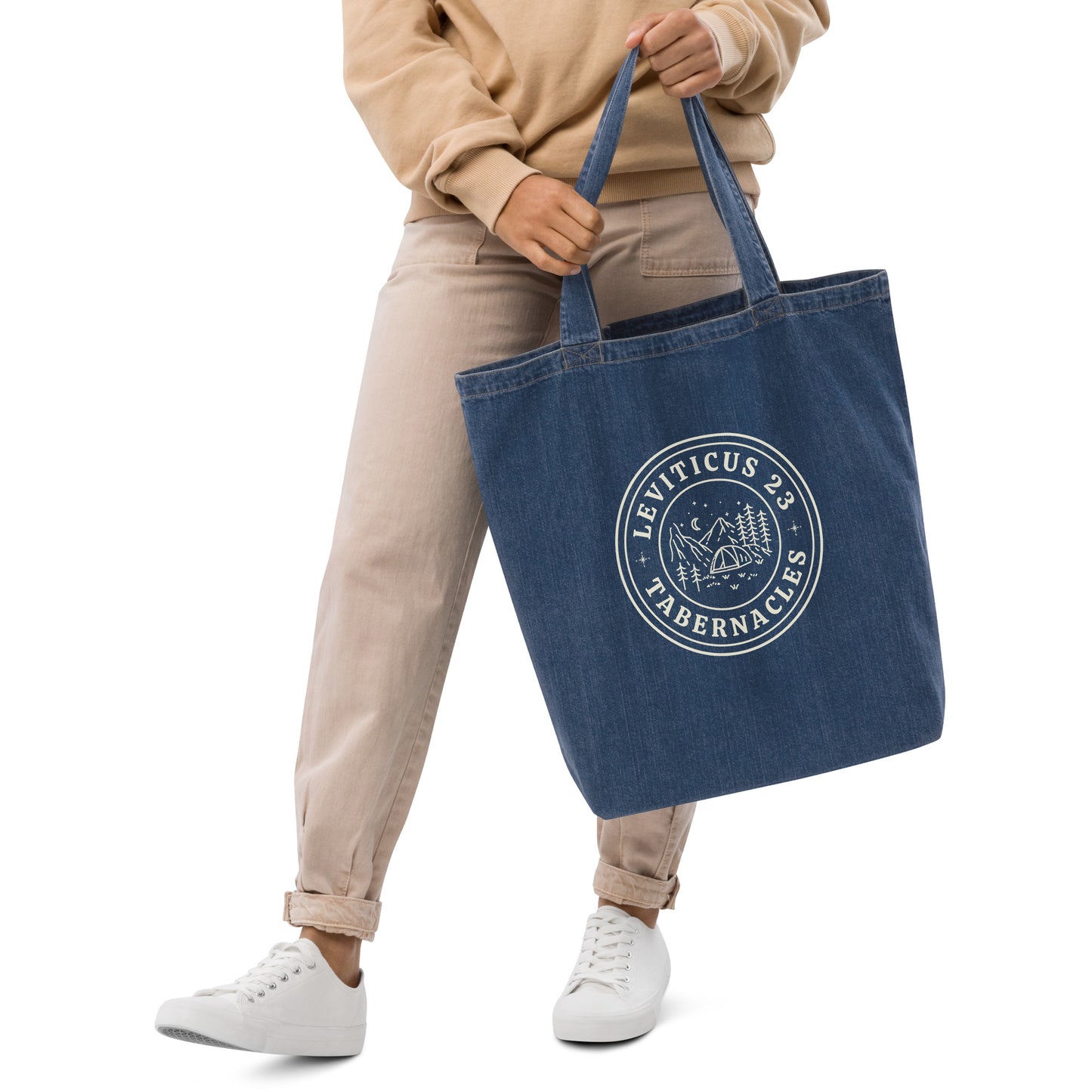 The Leviticus 23 Feast of Tabernacles Organic Denim Tote Bag