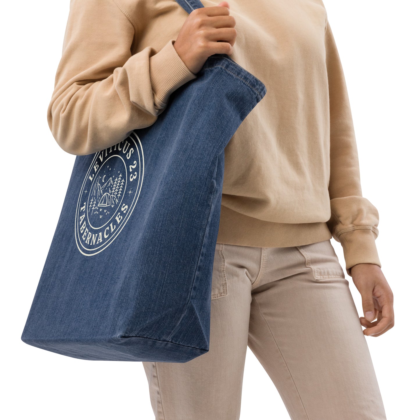 The Leviticus 23 Feast of Tabernacles Organic Denim Tote Bag