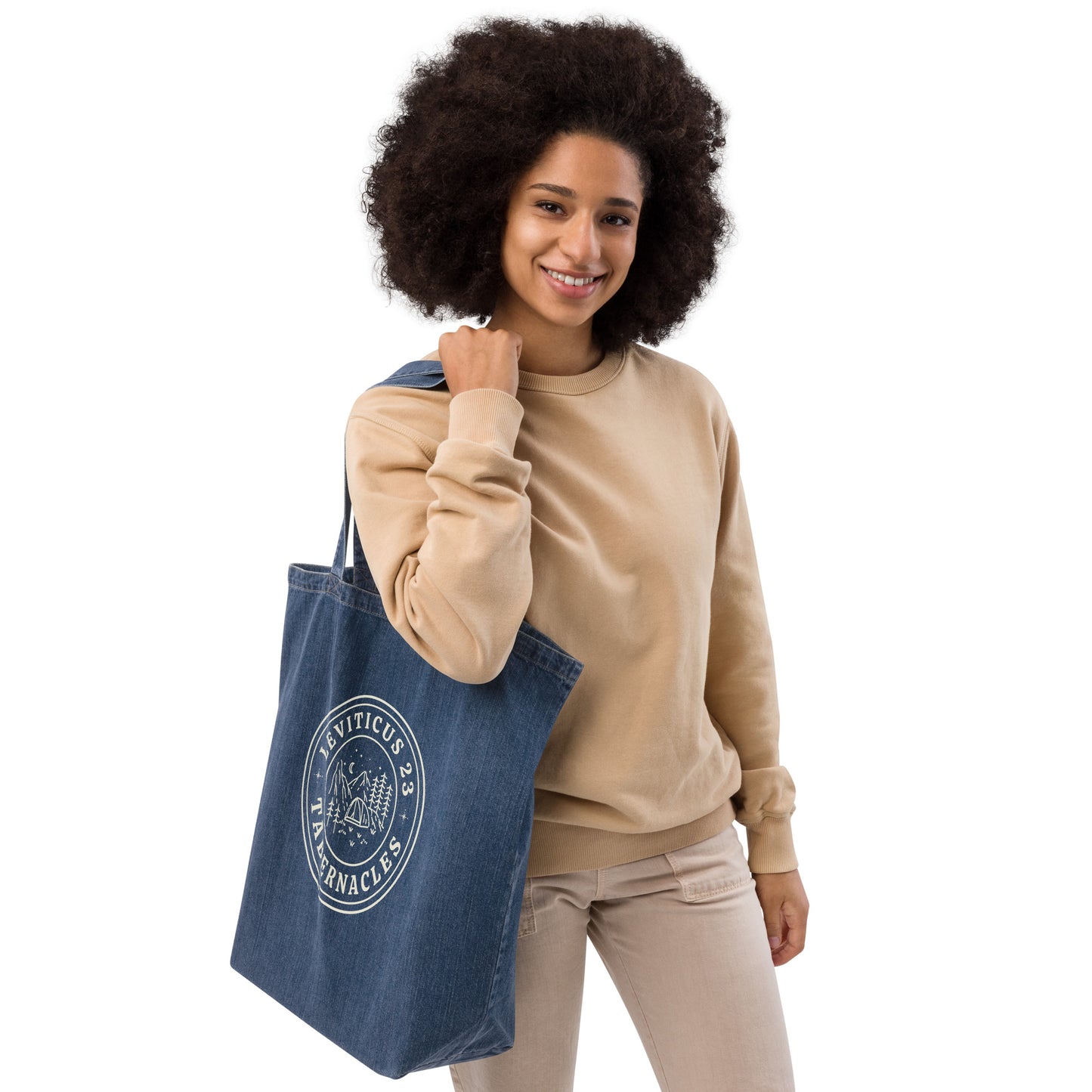 The Leviticus 23 Feast of Tabernacles Organic Denim Tote Bag